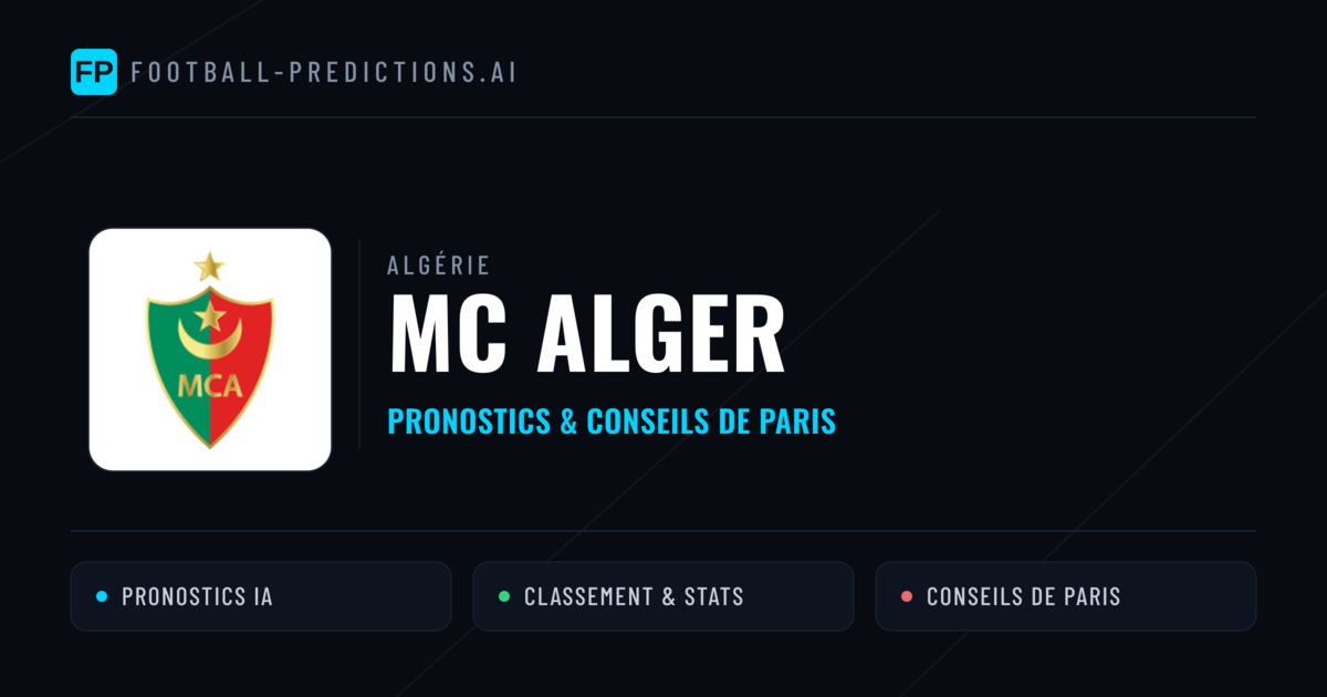 MC Alger Pronostics & Statistiques