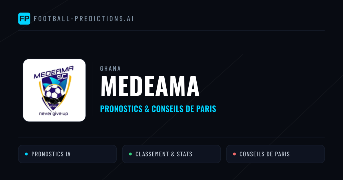 Medeama Pronostics & Statistiques