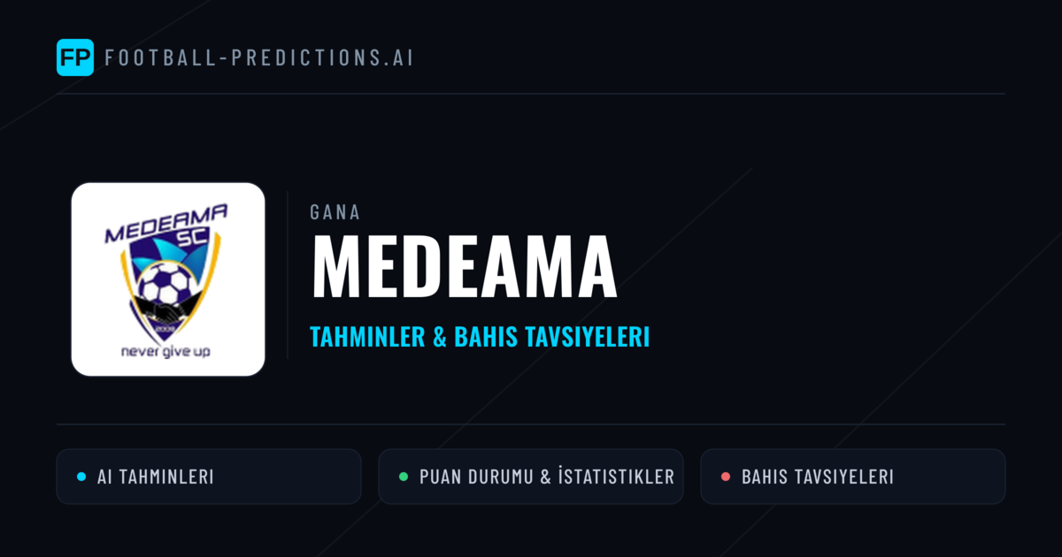 Medeama Tahminleri & İstatistikler
