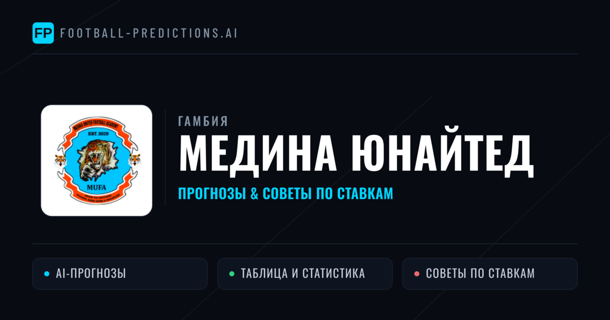 Медина Юнайтед прогнозы и статистика