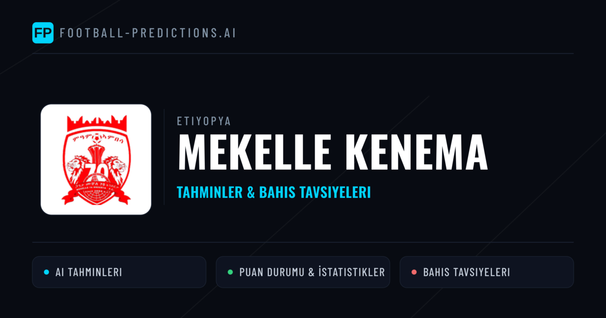 Mekelle Kenema Tahminleri & İstatistikler