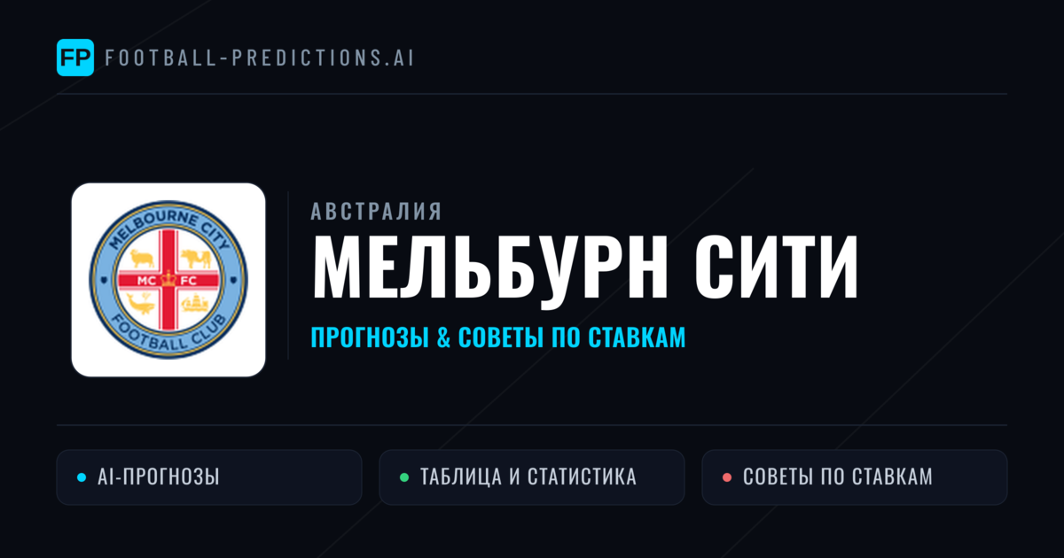 Мельбурн Сити прогнозы и статистика