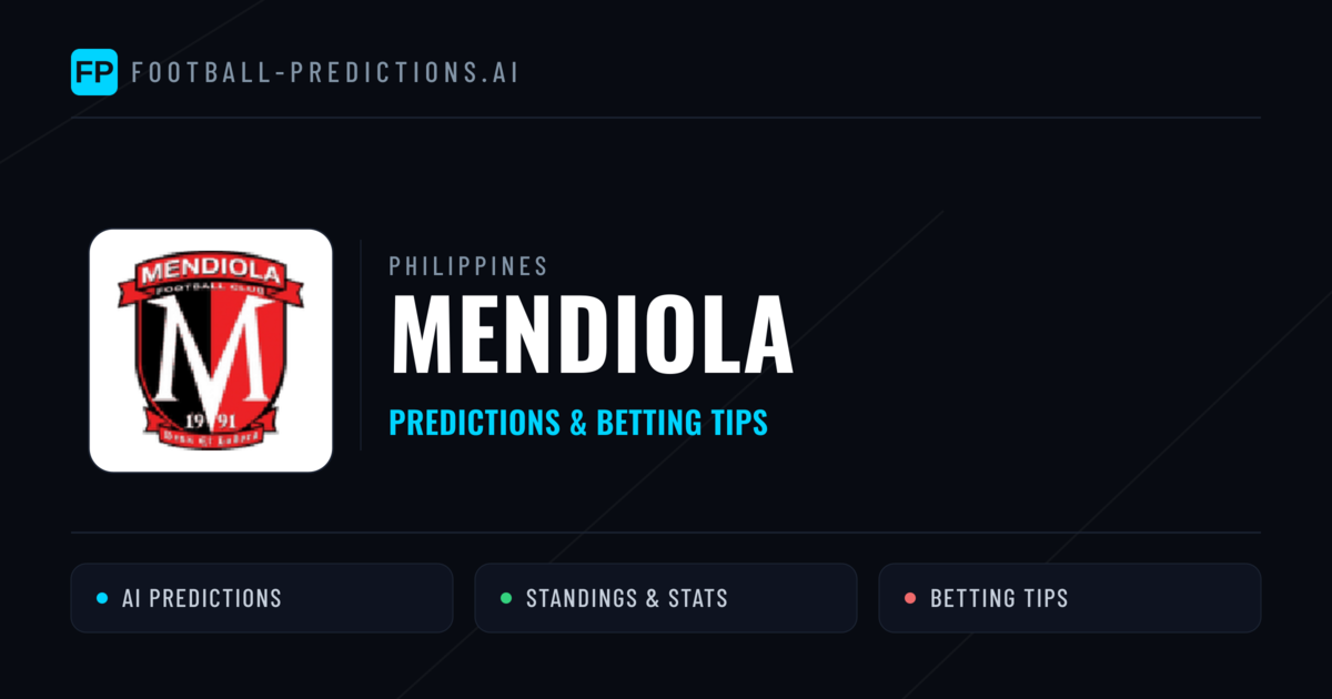 Mendiola Predictions & Stats