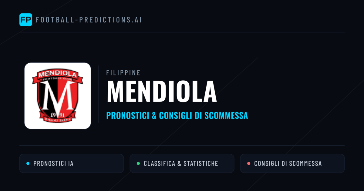 Pronostici e Statistiche Mendiola