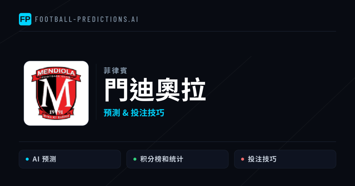 門迪奧拉 運彩分析|足球預測與數據