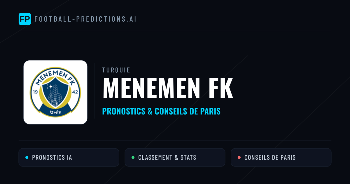 Menemen FK Pronostics & Statistiques