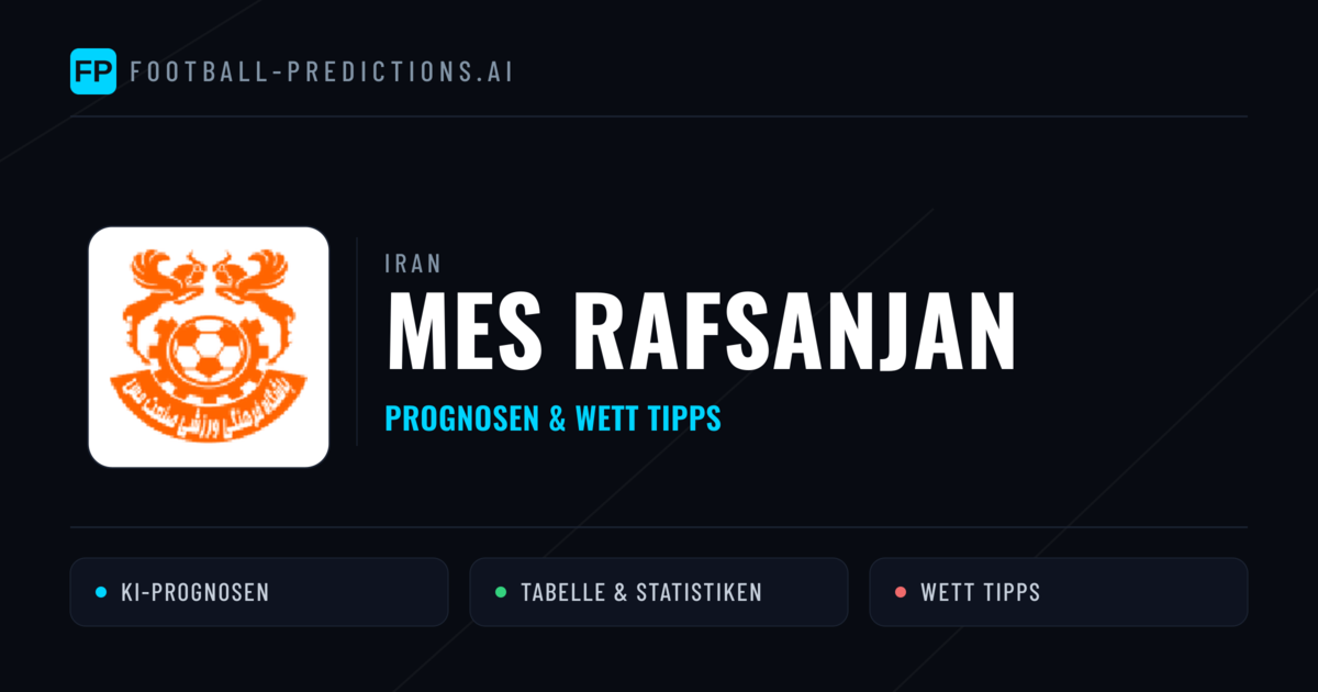 Mes Rafsanjan Prognosen & Statistiken