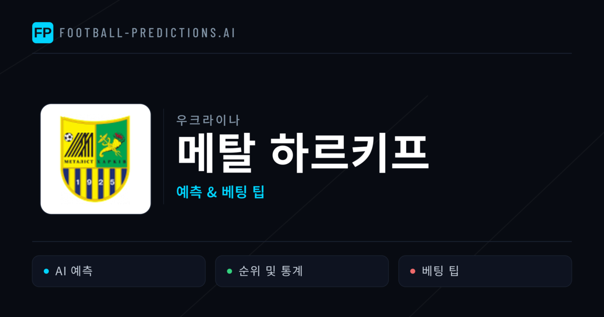 메탈 하르키프 축구 예측 & 통계
