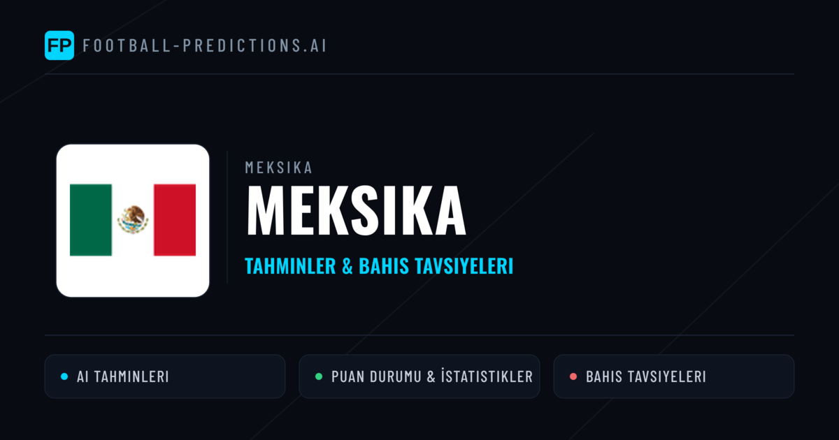 Meksika Tahminleri & İstatistikler