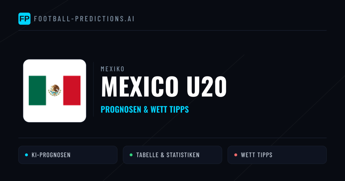 Mexico U20 Prognosen & Statistiken