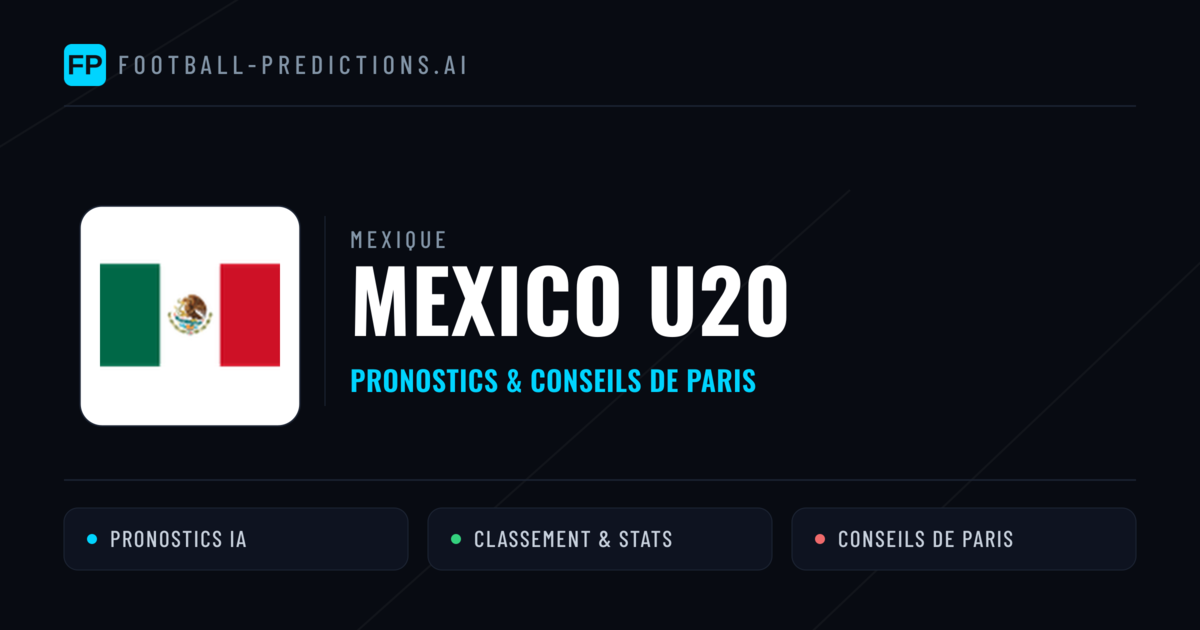 Mexico U20 Pronostics & Statistiques