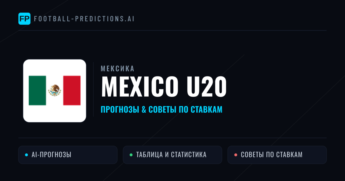 Mexico U20 прогнозы и статистика