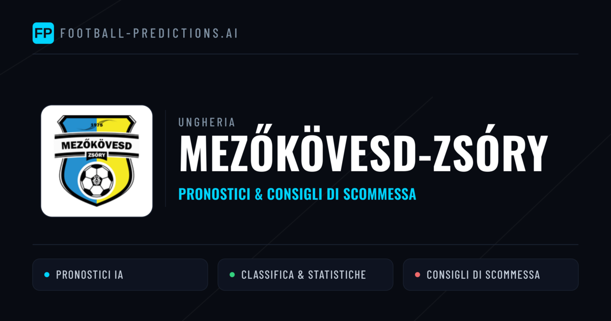 Pronostici e Statistiche Mezőkövesd-Zsóry