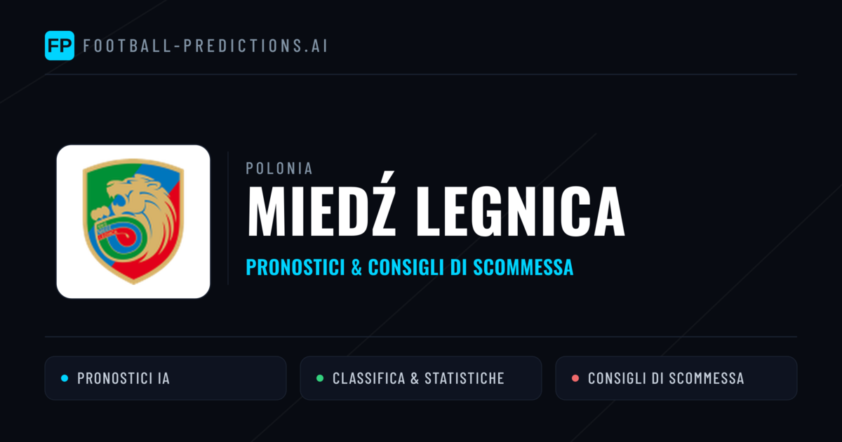 Pronostici e Statistiche Miedź Legnica