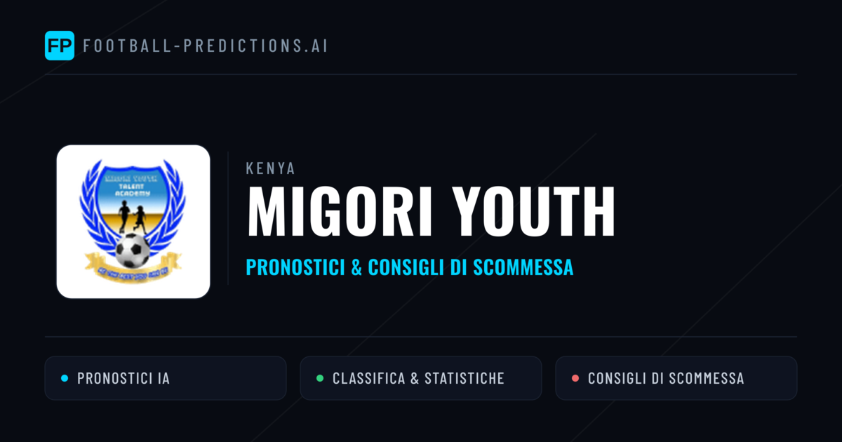 Pronostici e Statistiche Migori Youth