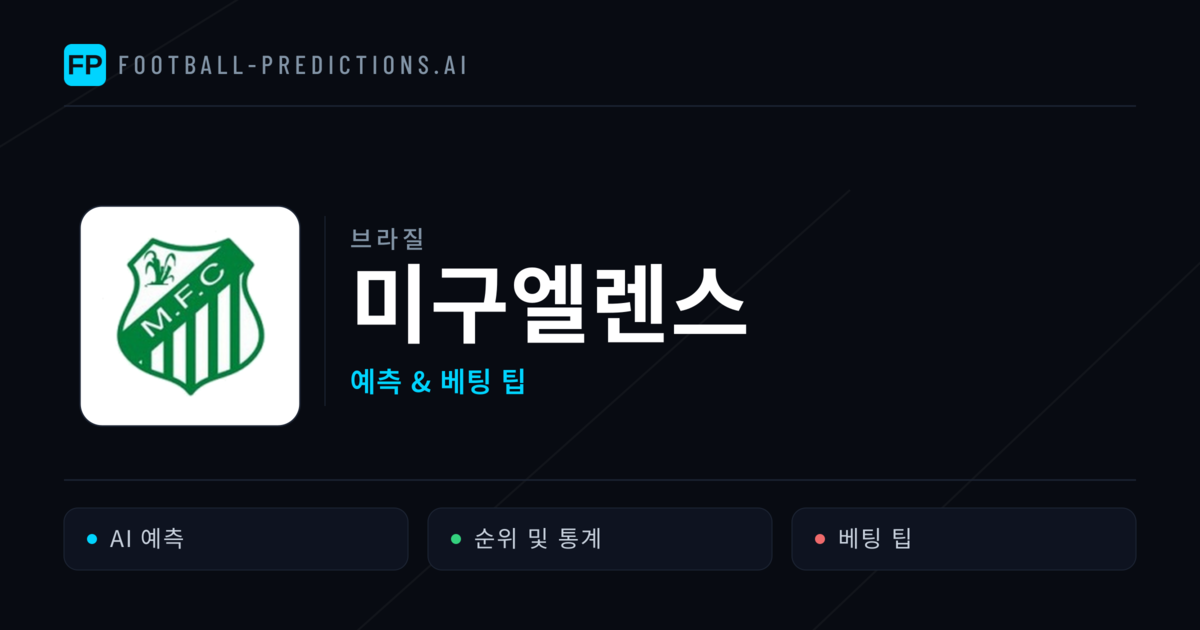 미구엘렌스 축구 예측 & 통계