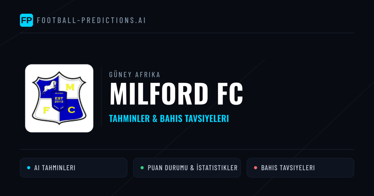 Milford FC Tahminleri & İstatistikler