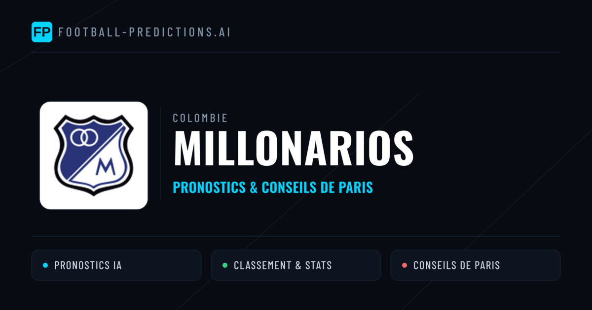 Millonarios Pronostics & Statistiques