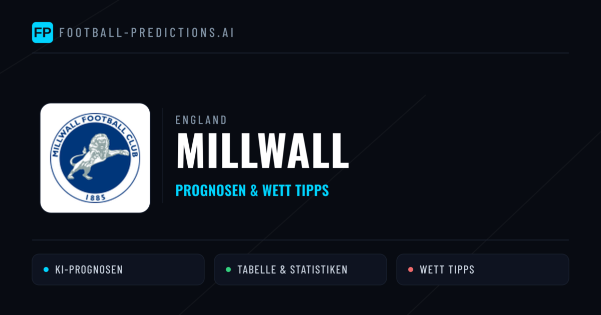 Millwall Prognosen & Statistiken