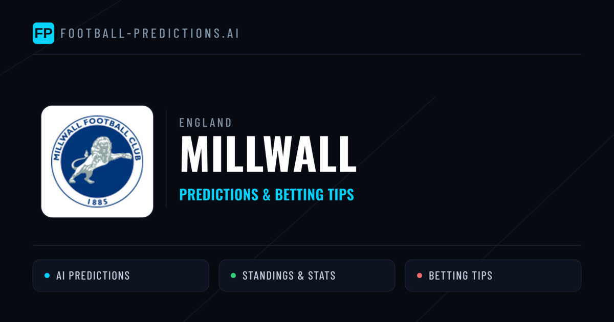 Millwall Predictions & Stats