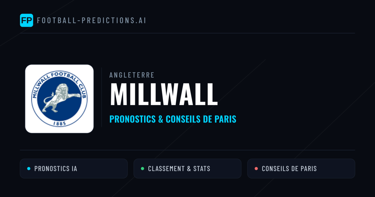 Millwall Pronostics & Statistiques
