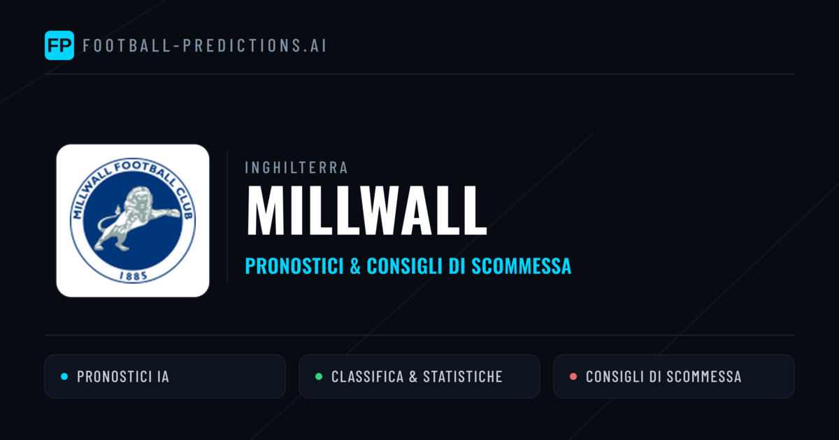 Pronostici e Statistiche Millwall