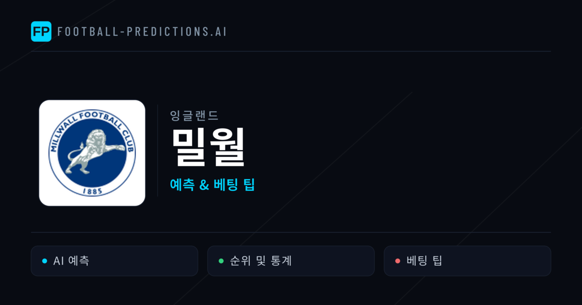 밀월 축구 예측 & 통계