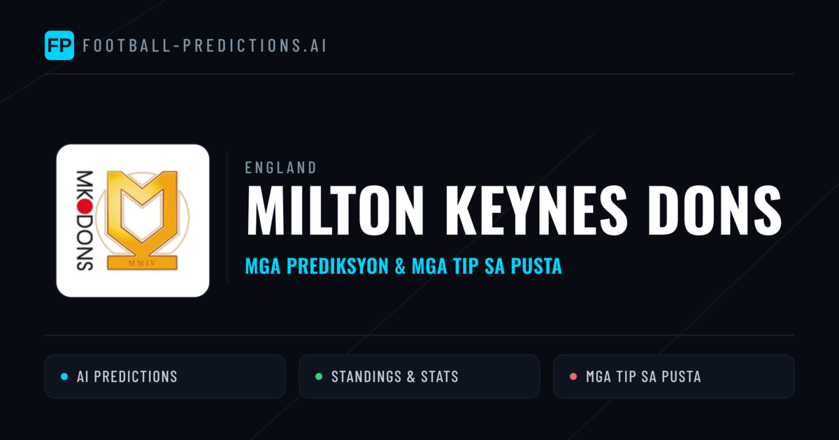 Milton Keynes Dons Predictions & Stats