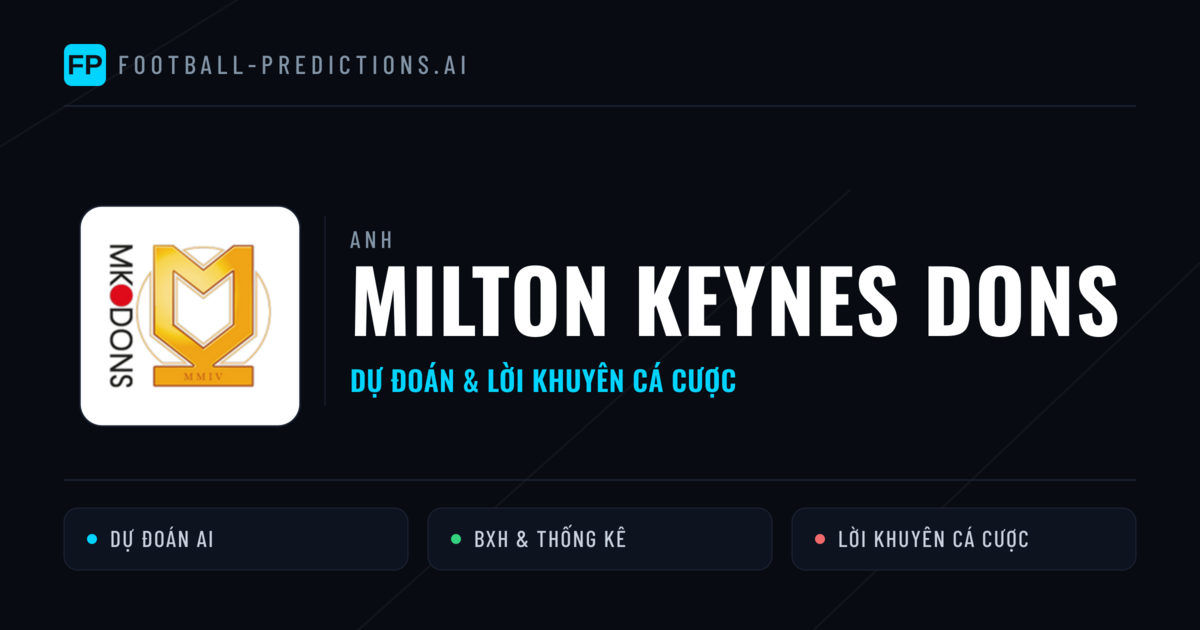 Milton Keynes Dons Dự đoán & Thống kê