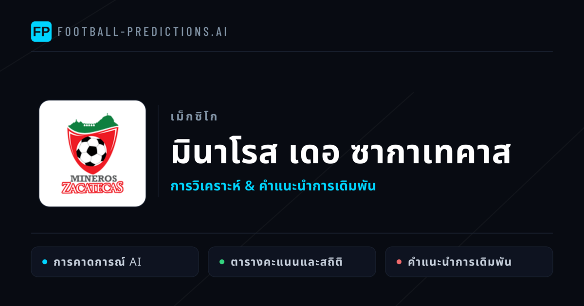 มินาโรส เดอ ซากาเทคาส การวิเคราะห์และสถิติ