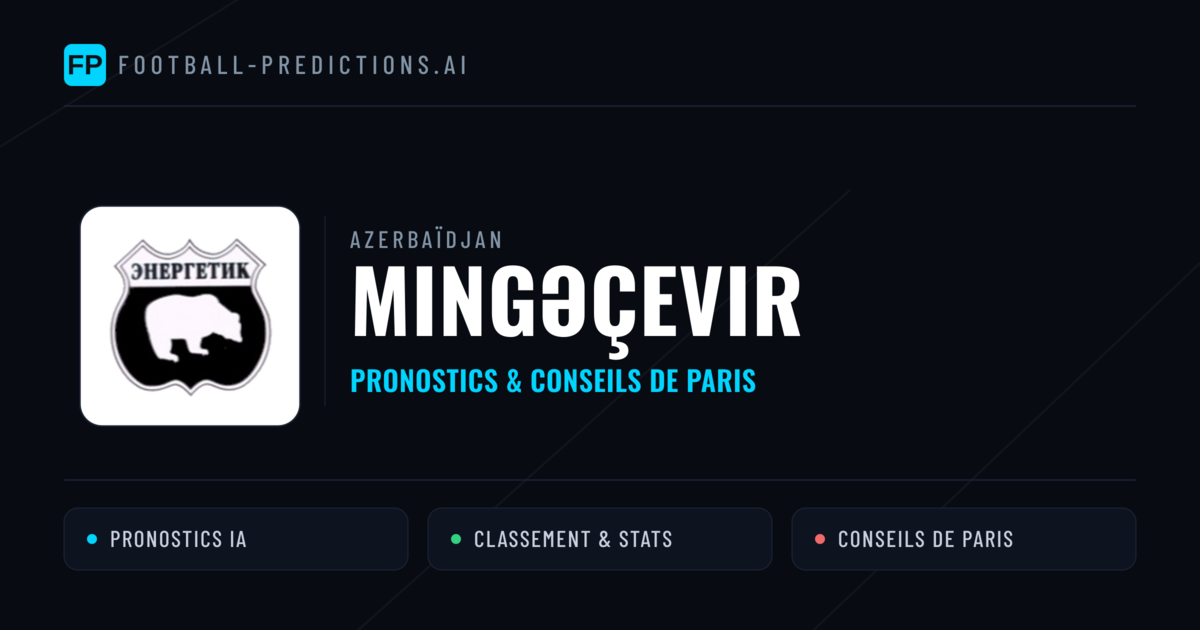 Mingəçevir Pronostics & Statistiques