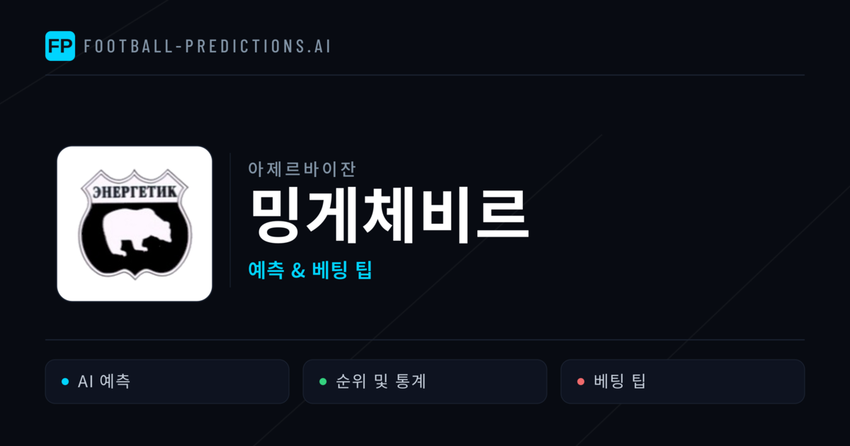 밍게체비르 축구 예측 & 통계