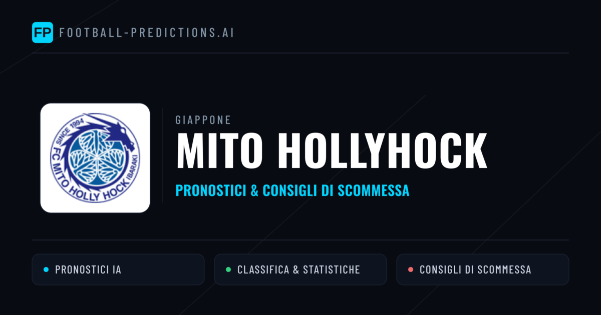 Pronostici e Statistiche Mito HollyHock