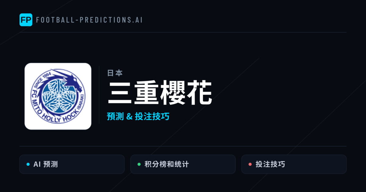 三重櫻花 運彩分析｜足球預測與數據