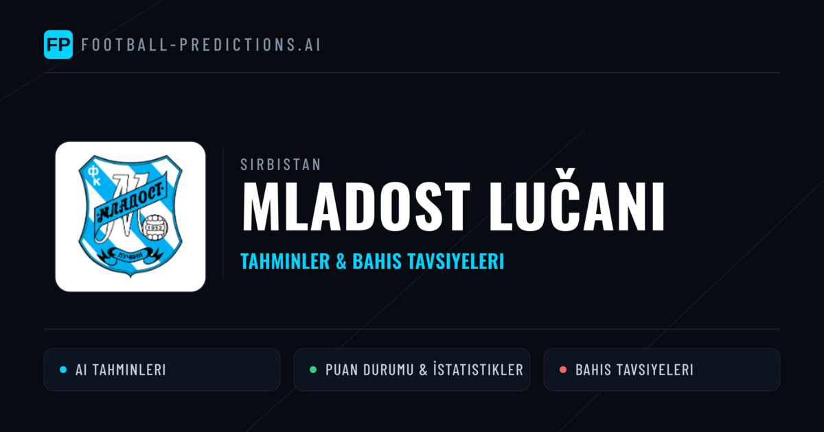 Mladost Lučani Tahminleri & İstatistikler