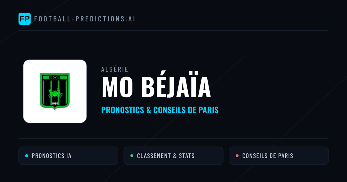 MO Béjaïa Pronostics & Statistiques