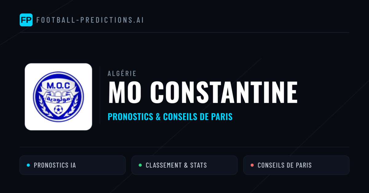 MO Constantine Pronostics & Statistiques