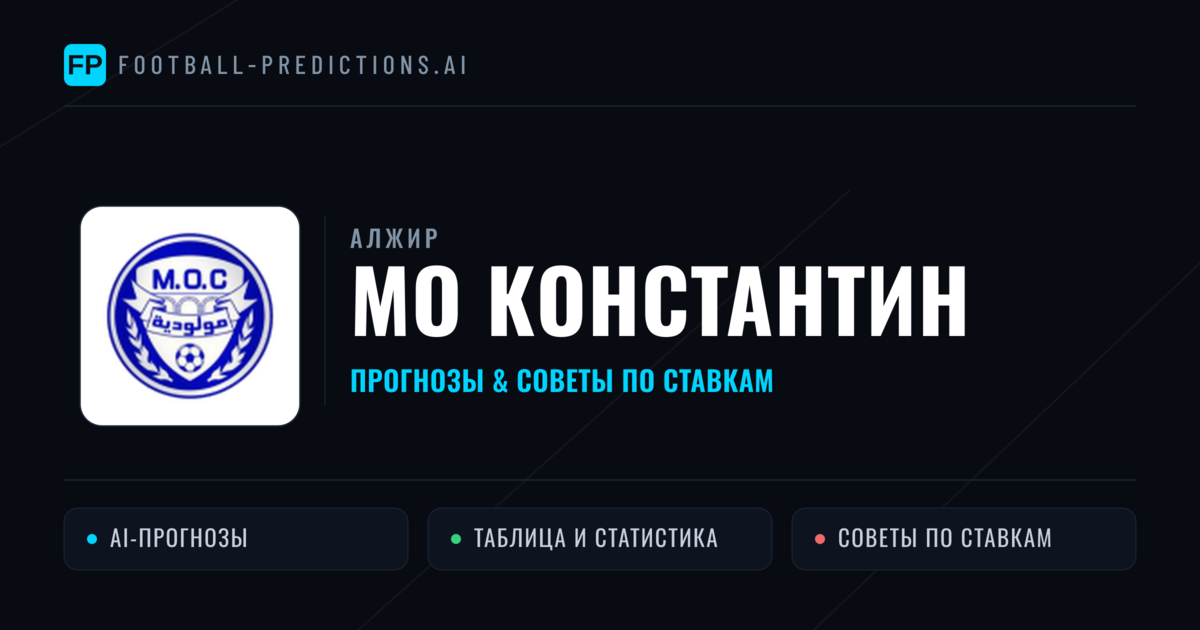 МО Константин прогнозы и статистика