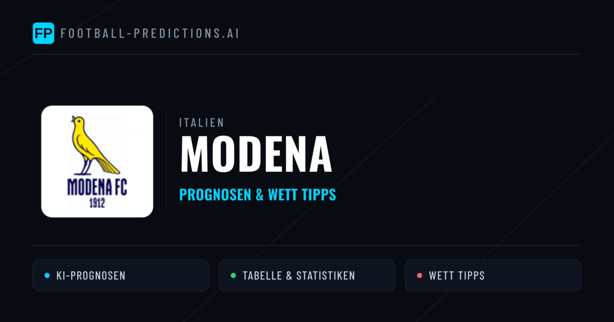 Modena Prognosen & Statistiken