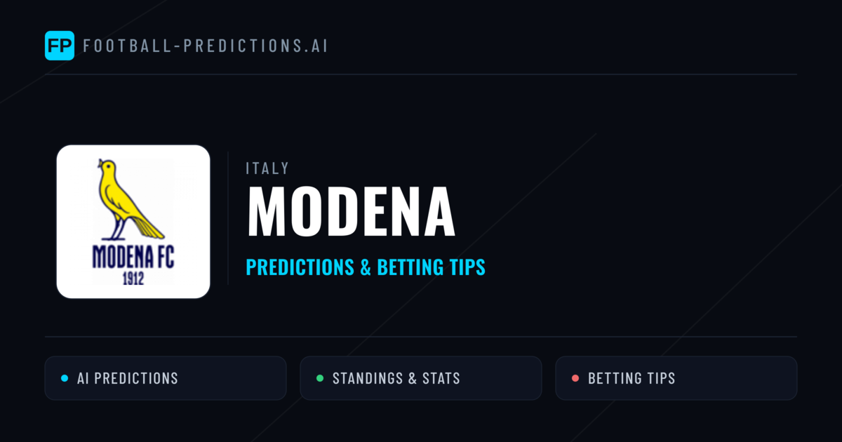 Modena Predictions & Stats