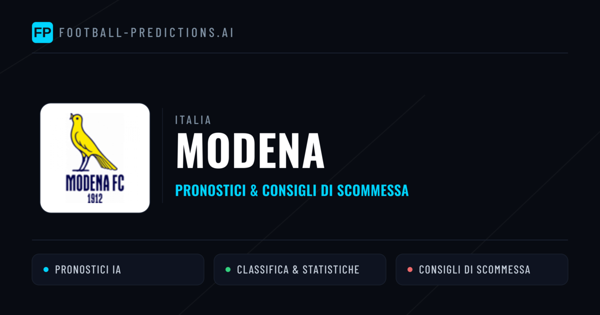 Pronostici e Statistiche Modena