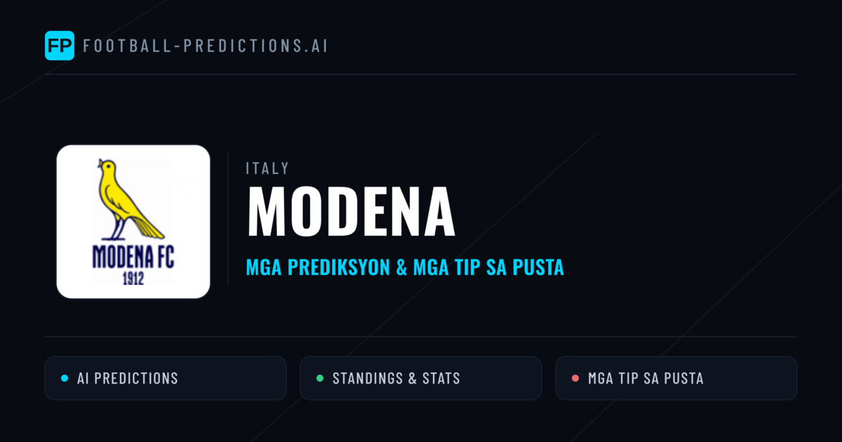 Modena Predictions & Stats