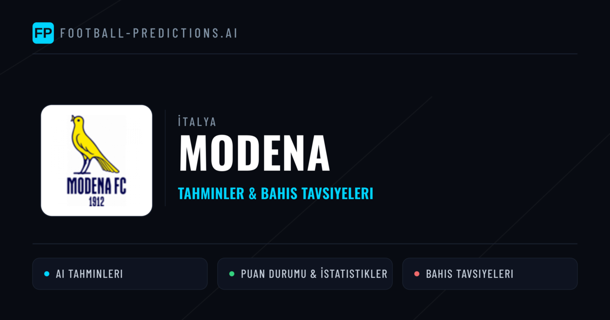 Modena Tahminleri & İstatistikler