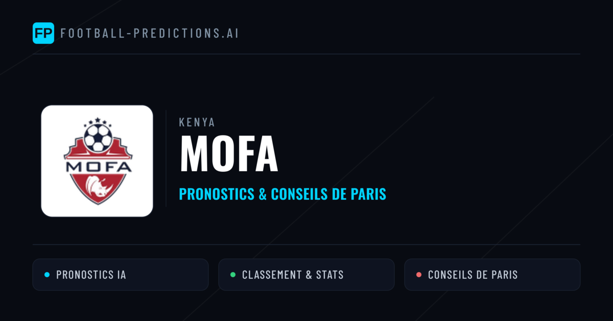 MOFA Pronostics & Statistiques