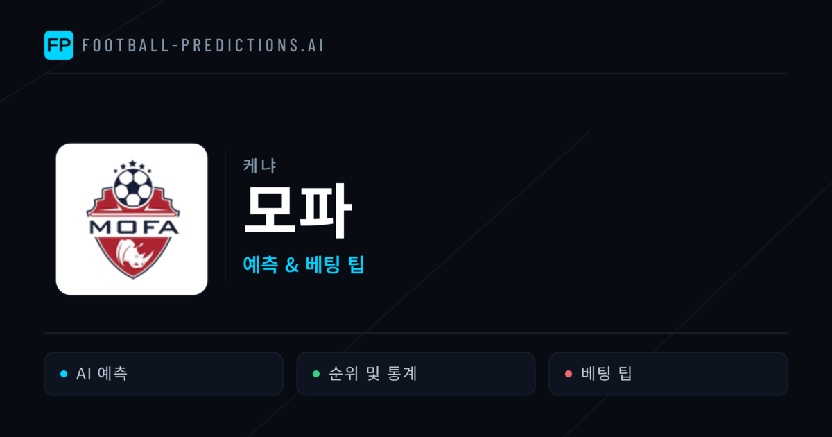 모파 축구 예측 & 통계