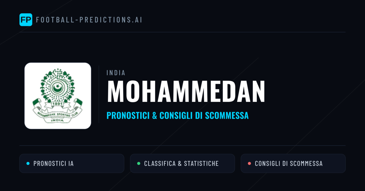 Pronostici e Statistiche Mohammedan