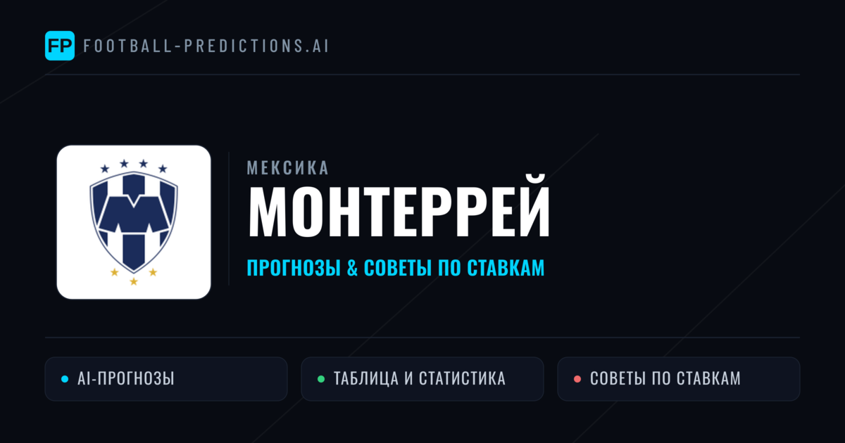 Монтеррей прогнозы и статистика