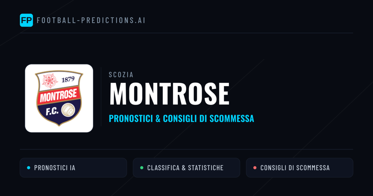 Pronostici e Statistiche Montrose