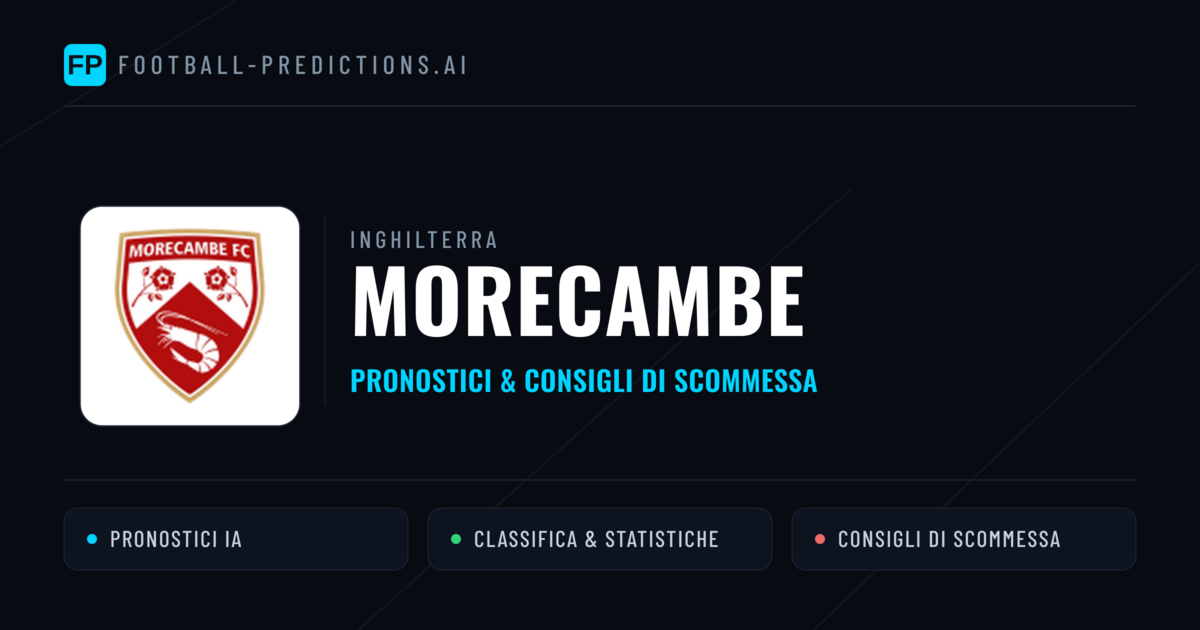 Pronostici e Statistiche Morecambe