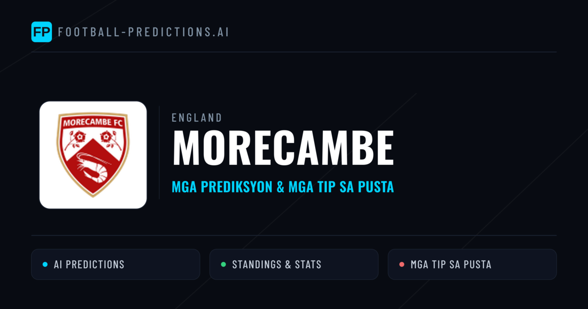 Morecambe Predictions & Stats